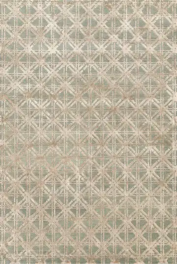 Ковёр Berber 3261 — бирюзовый и бежевый, геометрический рисунок