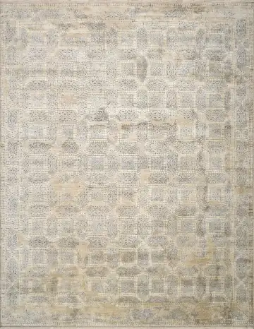 Ковёр Mosaic 3399 — бежевый и серый, винтажный рисунок