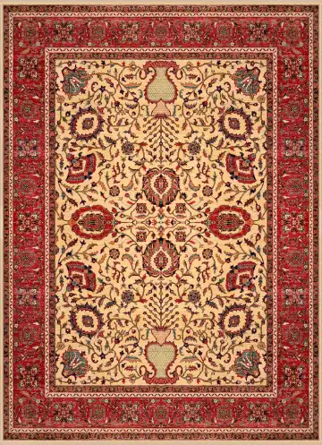 Ковёр Ariana 3513 — кремовый и красный, восточный орнамент