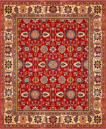 Ковёр Shirvan 3515 — красный и белый, с медальоном