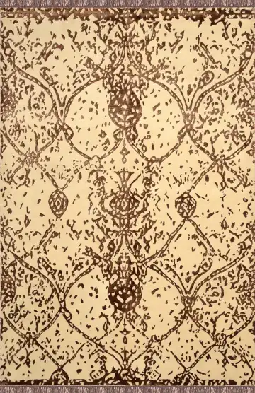 Ковёр Amboise 3539 — коричневый и кремовый, с медальоном