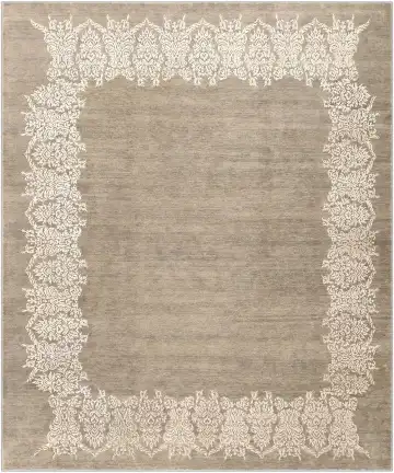 Ковёр Damask 3566 — коричневый и белый, восточный орнамент