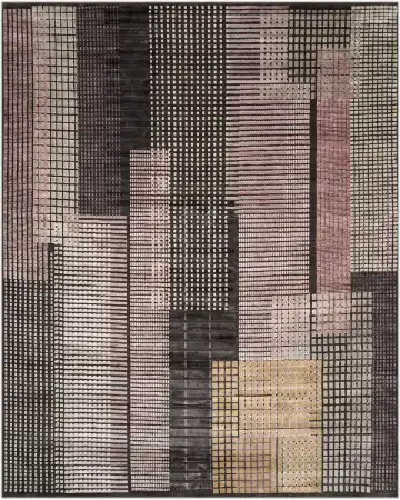 Ковёр Bauhaus 3693 — коричневый и чёрный, геометрический рисунок