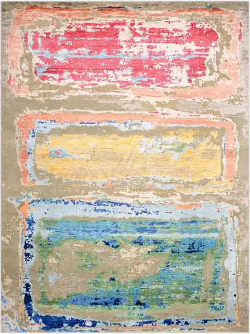 Ковёр Rothko 3721 — красный и жёлтый, винтажный рисунок