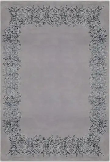 Ковёр Damask 3727 — серый и синий, восточный орнамент