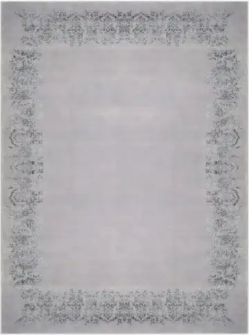 Ковёр Damask 3749 — серый и синий, восточный орнамент