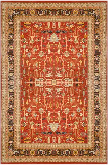 Ковёр Sultanabad 3752 — красный и чёрный, восточный орнамент