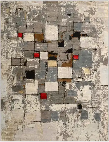 Ковёр Artwork 3814 — серый и чёрный, абстрактный рисунок