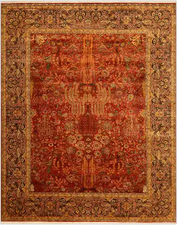 Ковёр Museum 3861 — красный и кремовый, растительный рисунок