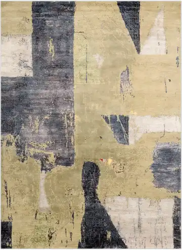 Ковёр Abstraction 3870 — бежевый и чёрный, геометрический рисунок