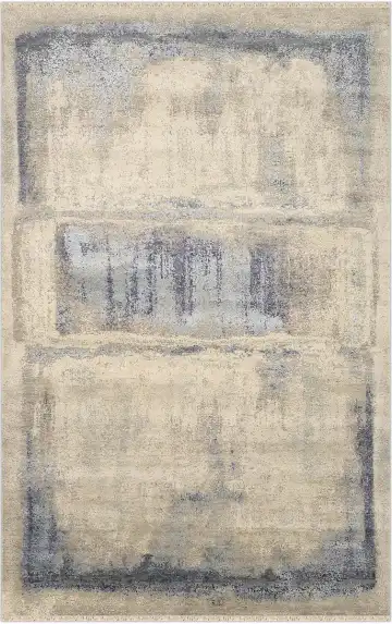 Ковёр Rothko 3871 — бежевый и серый, с медальоном
