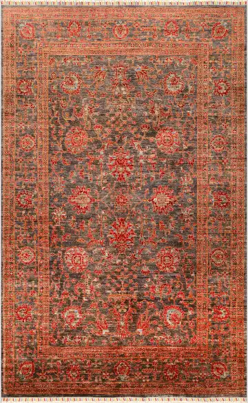 Ковёр Saltani 3905 — красный и розовый, восточный орнамент