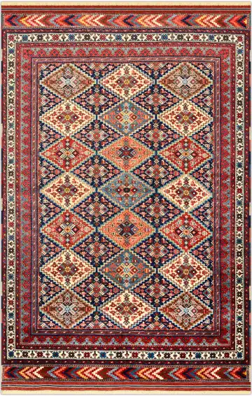 Ковёр Baluchi 3913 — красный и синий, восточный орнамент