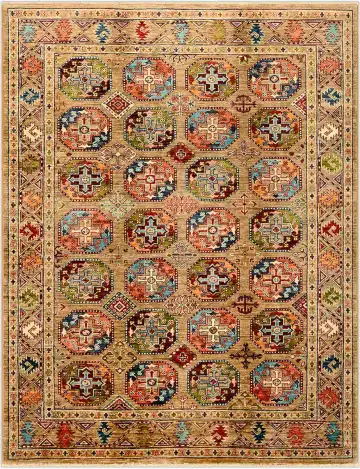 Ковёр Bukhara 3917 — красный и голубой, с медальоном