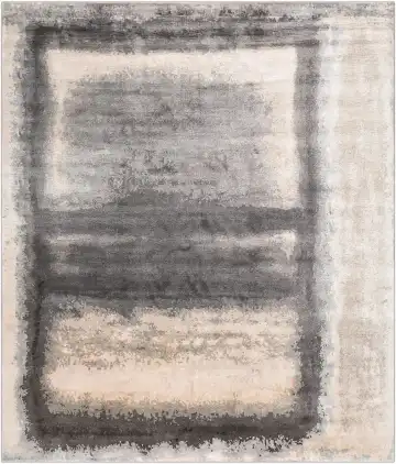 Ковёр Rothko 3998 — серый и белый, с медальоном