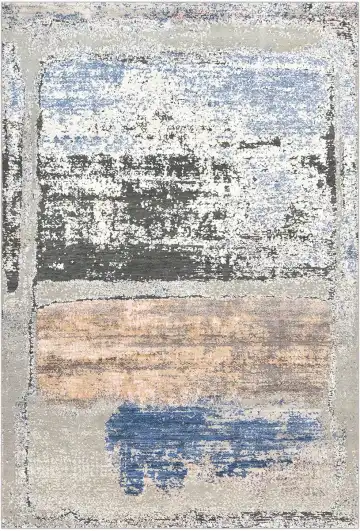 Ковёр Rothko 4043 — серый и жёлтый, абстрактный рисунок