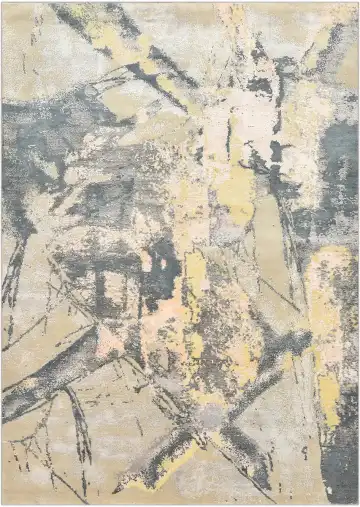 Ковёр Abstraction 4044 — кремовый и жёлтый, абстрактный рисунок