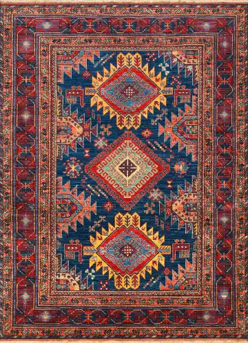 Ковёр Baluchi 4143 — синий и красный, с медальоном