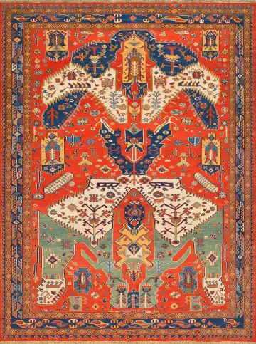 Ковёр Dragon 4186 — красный и синий, сюжетный рисунок