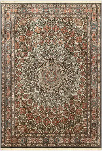 Ковёр Gombad 4260 — красный и кремовый, геометрический рисунок