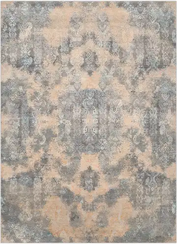 Ковёр Shabby Classic 4286 — бежевый и серый, с медальоном