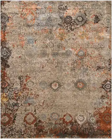 Ковёр Shabby Classic 4296 — коричневый и оранжевый, восточный орнамент