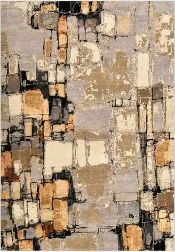 Ковёр Artwork 4349 — бежевый и коричневый, геометрический рисунок