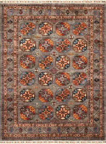Ковёр Bukhara 4429 — коричневый и оранжевый, с медальоном