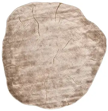 Ковёр Stump 4731 — кремовый и коричневый, абстрактный рисунок