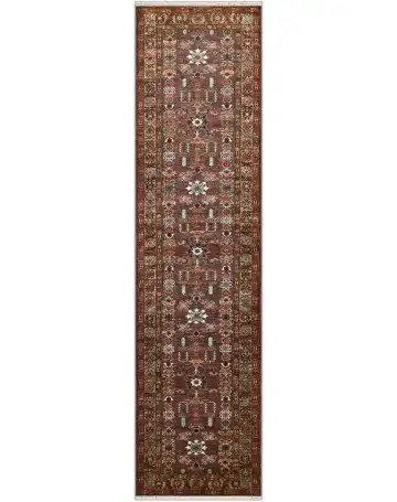 Ковёр Saltani 4847 — коричневый и кремовый, геометрический рисунок