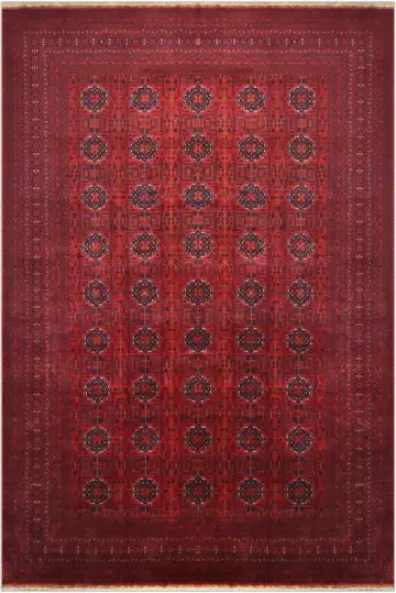 Ковёр Beleji 4858 — красный и синий, с медальоном