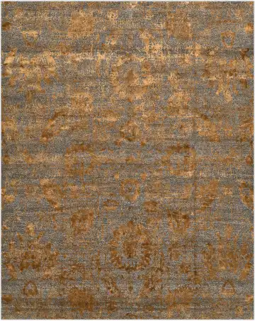 Ковёр Shabby Classic 4914 — серый и оранжевый, винтажный рисунок