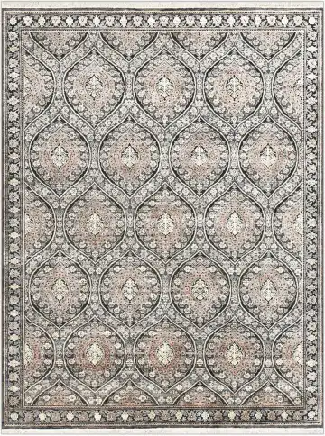 Ковёр Artefact 5175 — кремовый и чёрный, с медальоном