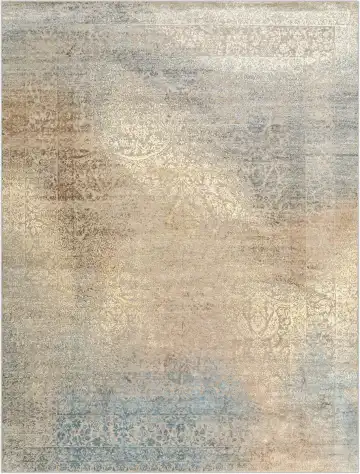 Ковёр Shabby Classic 5201 — серый и голубой, винтажный рисунок