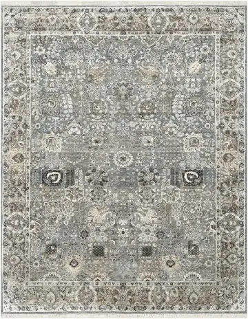 Ковёр Bengal 5226 — серый и чёрный, растительный рисунок