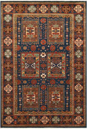 Ковёр Baluchi 5269 — синий и оранжевый, восточный орнамент