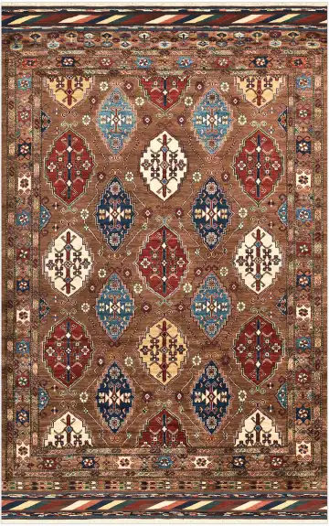 Ковёр Baluchi 5291 — коричневый и синий, восточный орнамент