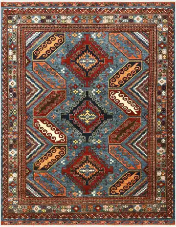 Ковёр Baluchi 5297 — синий и красный, с медальоном