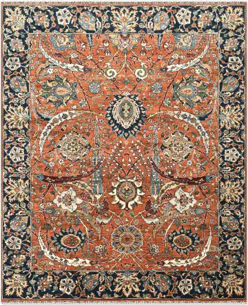 Ковёр Safavid 5331 — оранжевый и кремовый, восточный орнамент