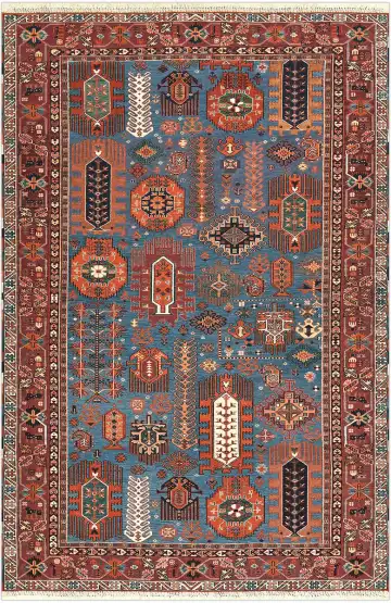 Ковёр Сумах 5360 — красный и синий, сюжетный рисунок