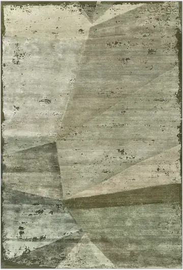 Ковёр Old Crystal 5404 — серый и зелёный, абстрактный рисунок