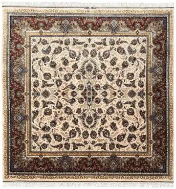 Ковёр Tehran 5425 — кремовый и коричневый, с медальоном