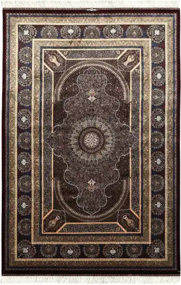 Ковёр Tehran 5428 — коричневый и кремовый, с медальоном