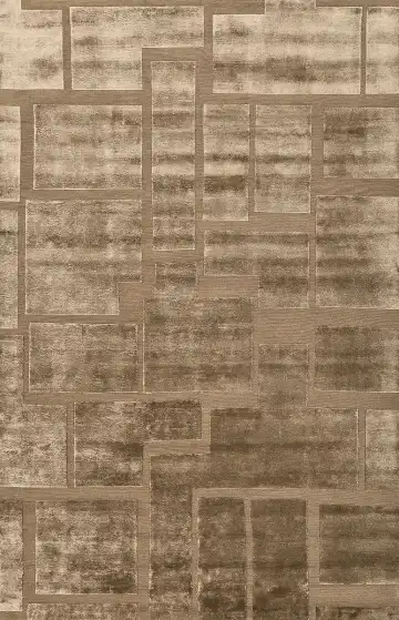 Ковёр Korto 5478 — кремовый и коричневый, пэчворк