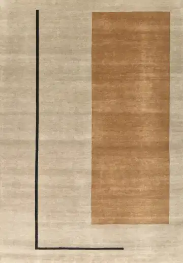 Ковёр Bauhaus 5484 — бежевый и коричневый, геометрический рисунок