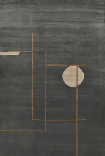 Ковёр Bauhaus 5485 — серый и коричневый, геометрический рисунок