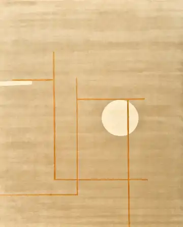 Ковёр Bauhaus 5493 — бежевый и коричневый, геометрический рисунок