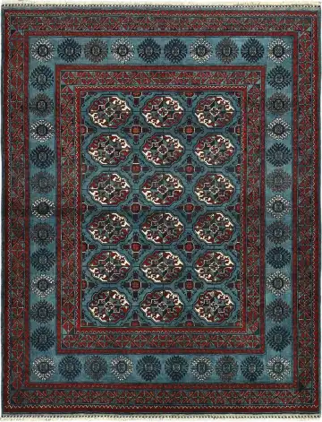 Ковёр Bukhara 5675 — голубой и кремовый, с медальоном