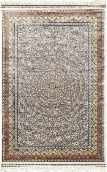 Ковёр Persia 5739 — синий и голубой, с медальоном
