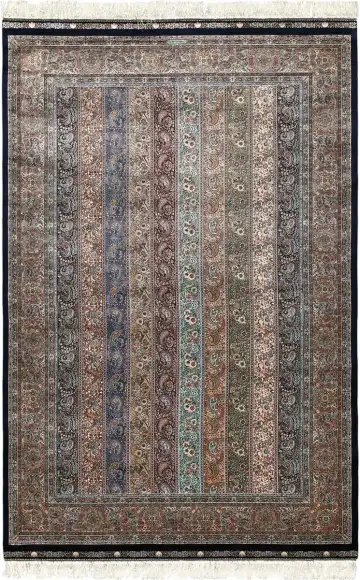 Ковёр Persia 5740 — коричневый и синий, в полоску
